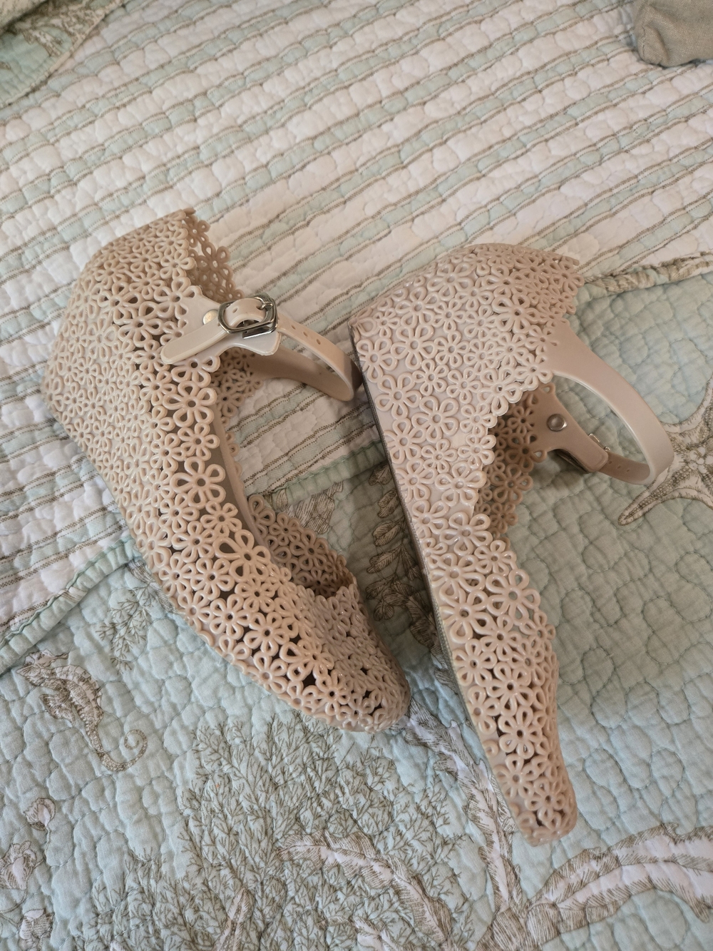 🌷Adorable Pinky Nude Jelly Mary Jane Wedges 7 - Picture 9 of 9